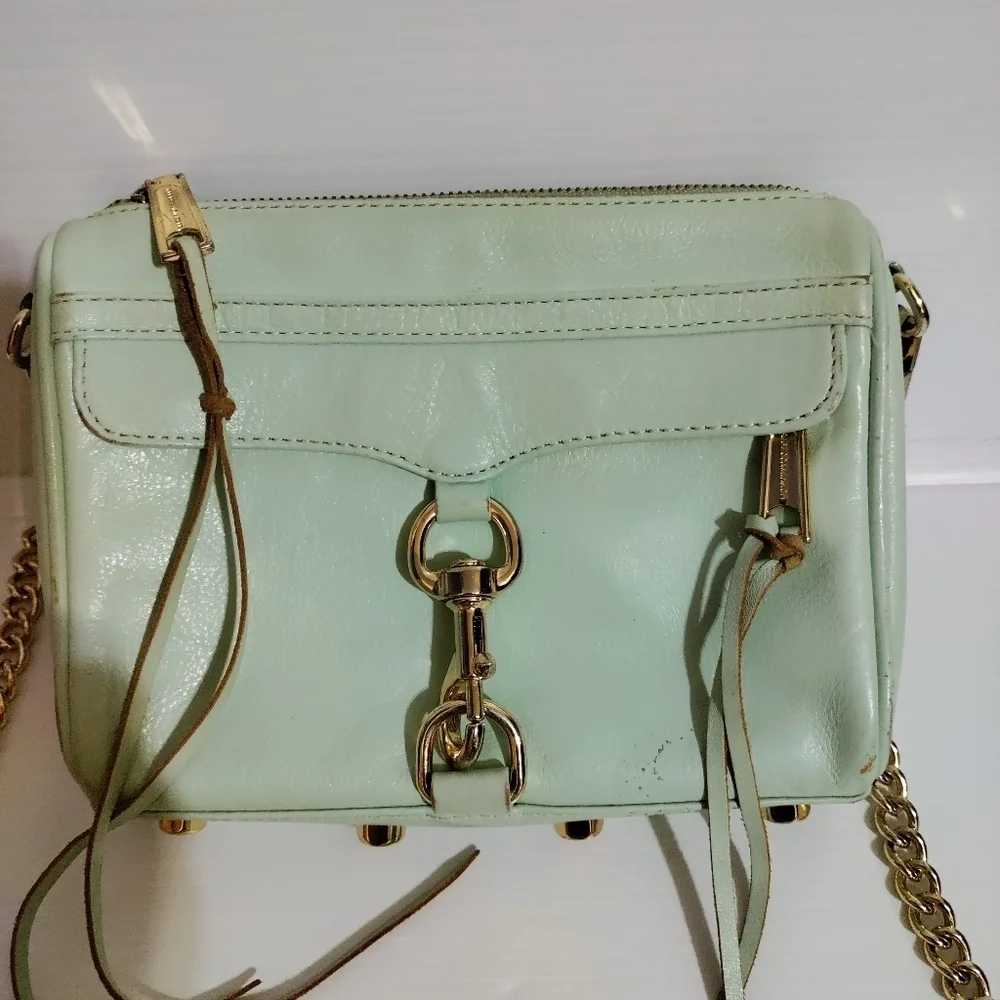 Rebecca minkoff mini mac in mint